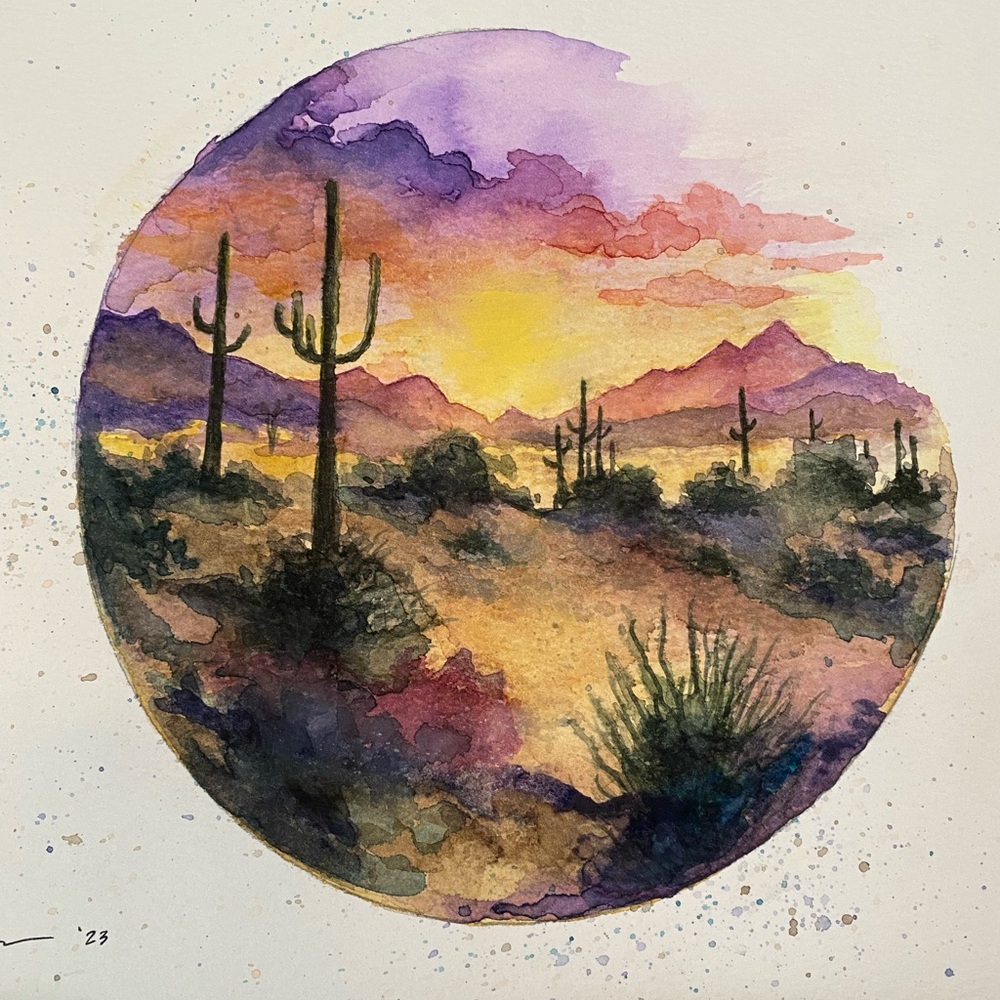 Watercolor Painting Print🌵🏜️